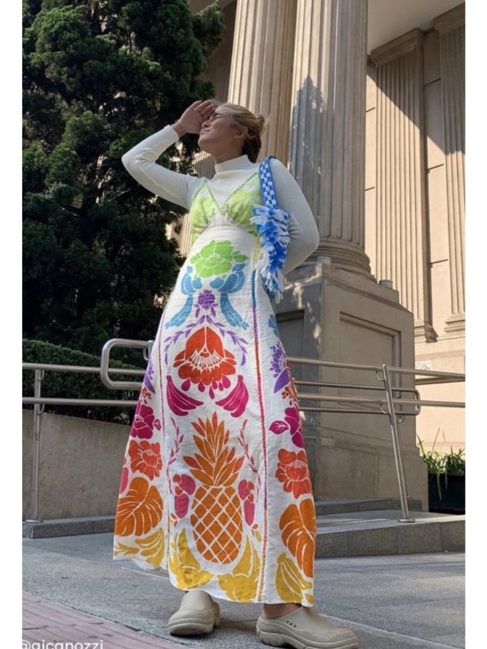Farm Rio Tropical Graphic Maxi Dress Linen Viscose Size S New With Tags - Picture 9 of 16